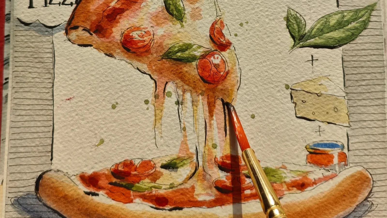 Watercolour artwork closing the workshop page journey