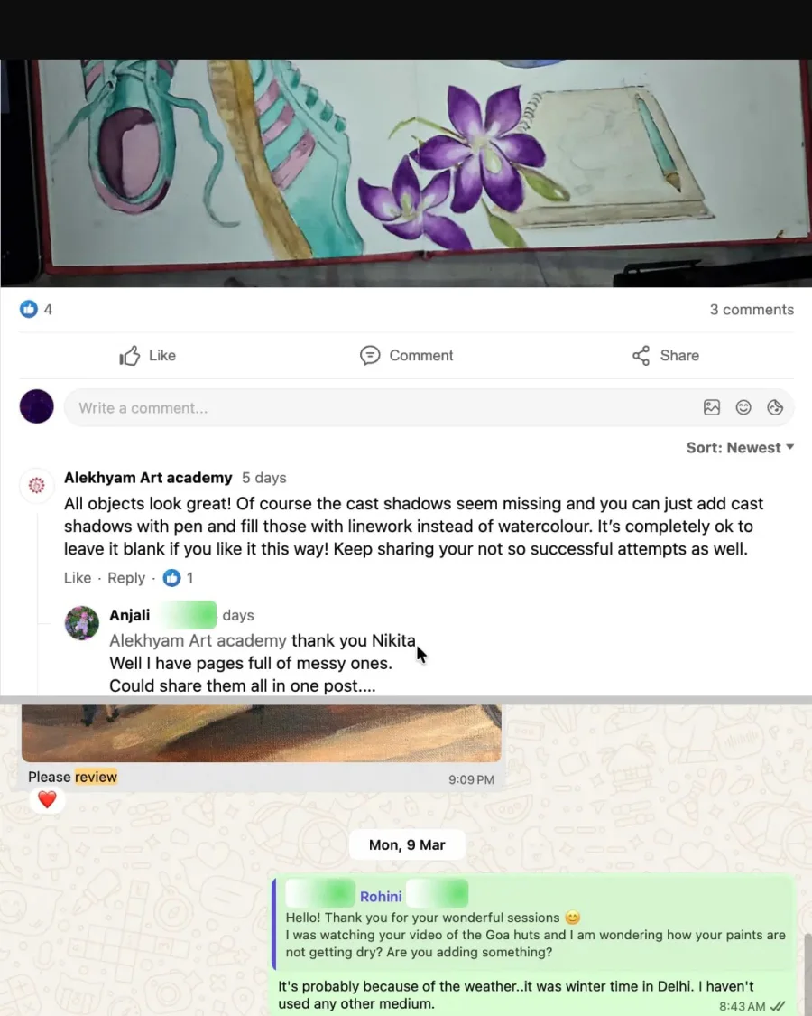 Artwork feedback and recordings