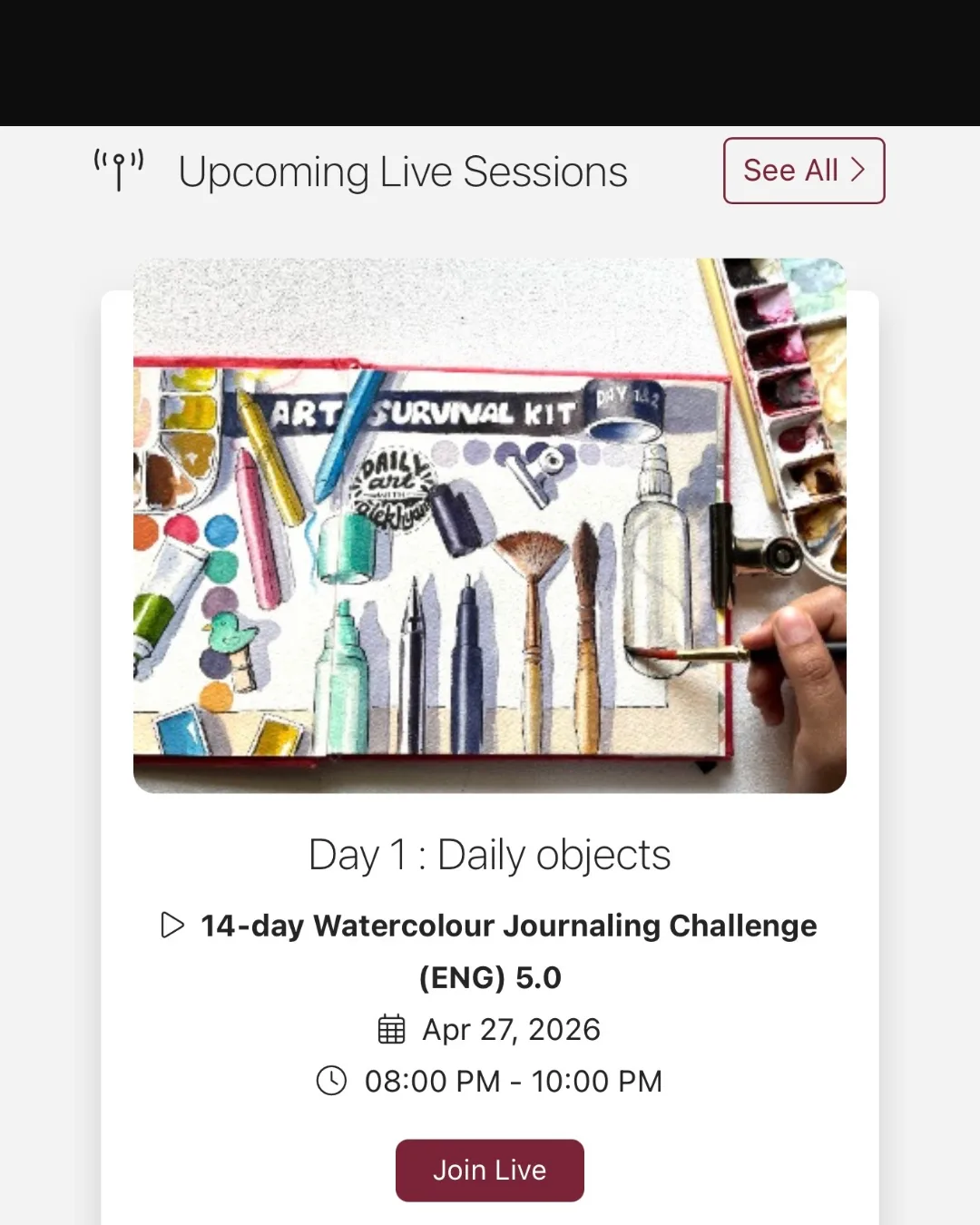 Live painting session