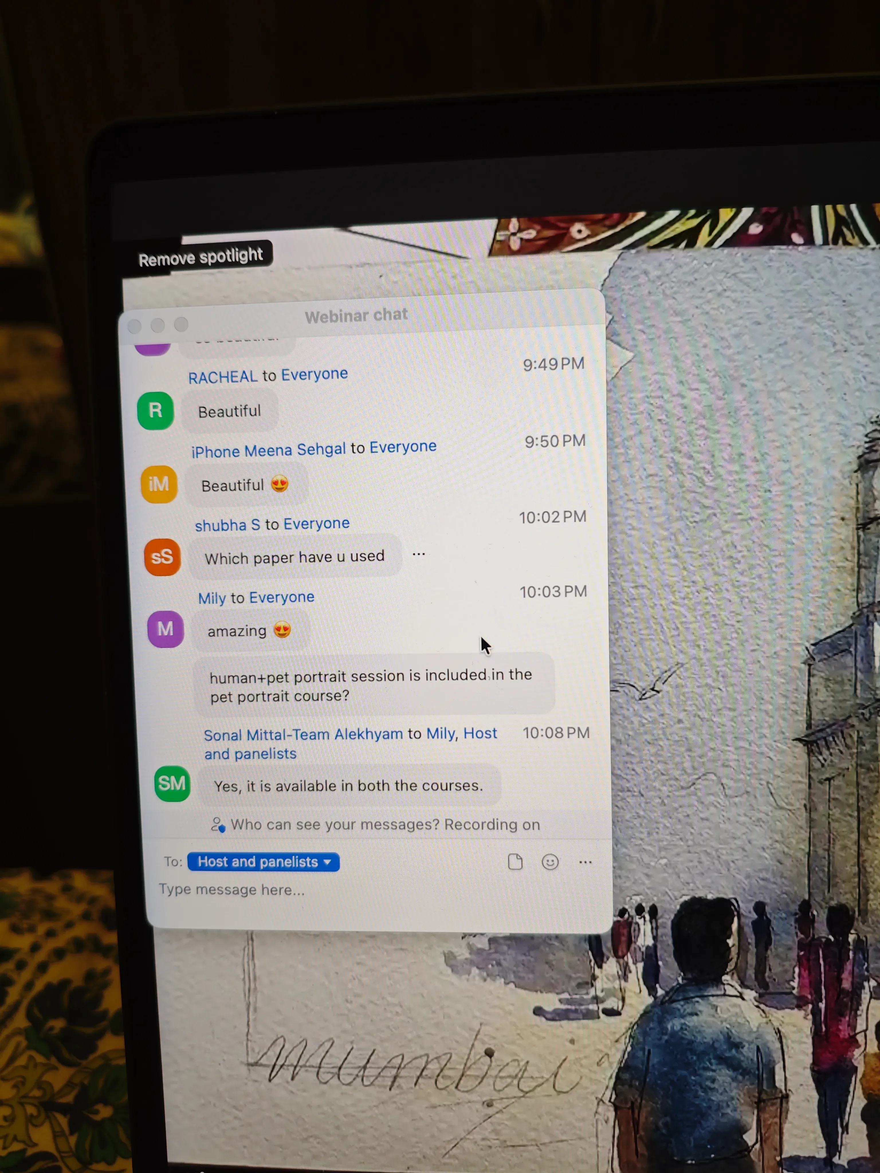 Live painting session