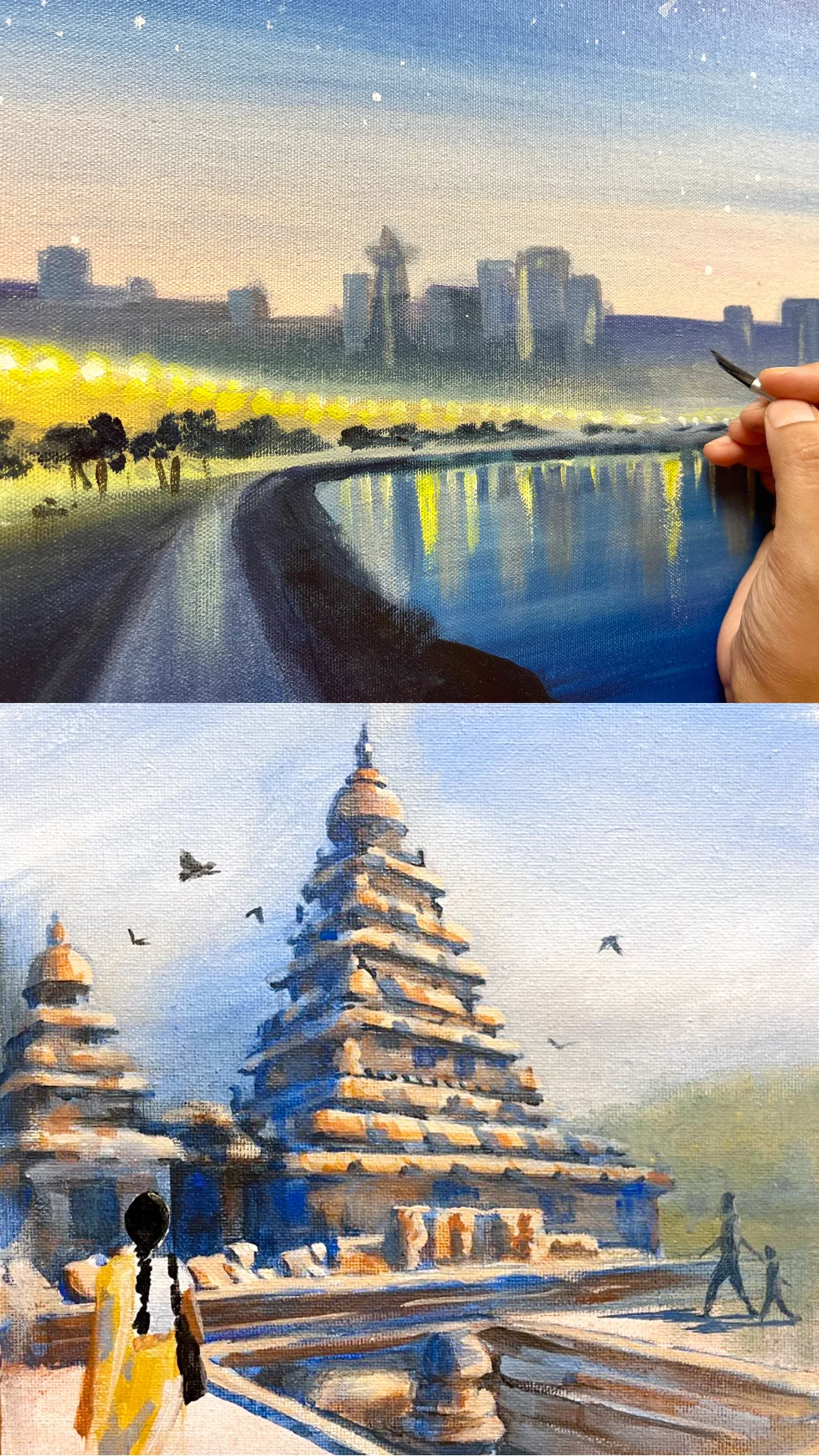 Completed scenes in a live rhythm preview