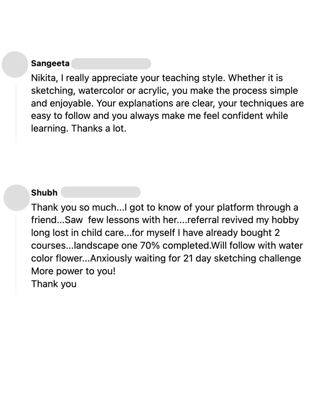 Participant review screenshot 1