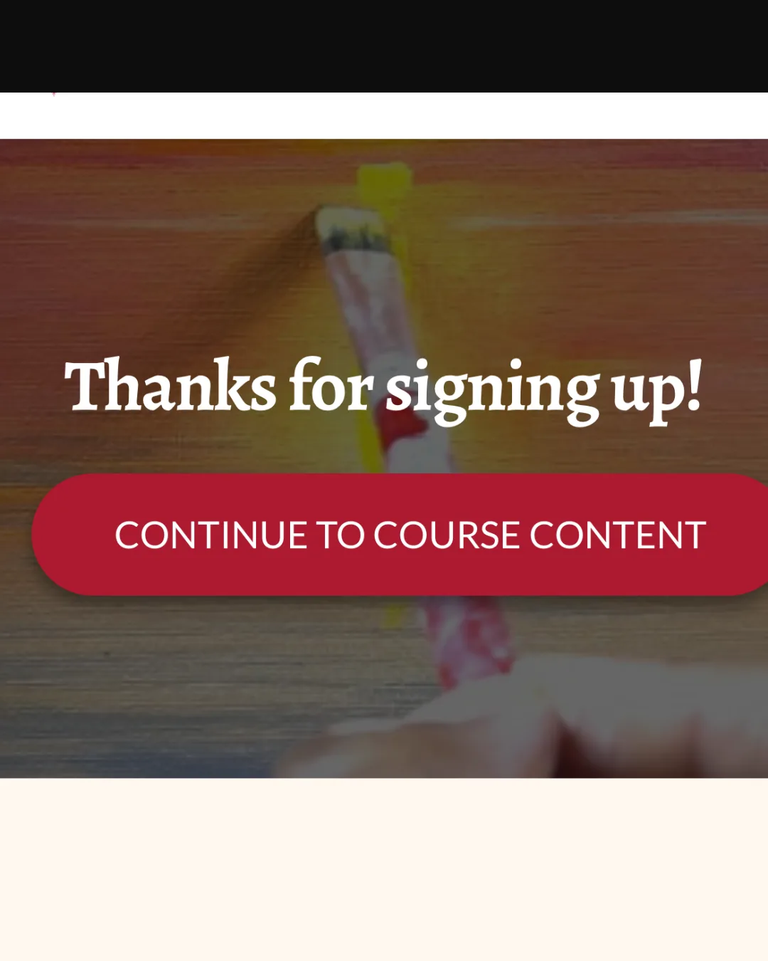 Course access and confirmation preview