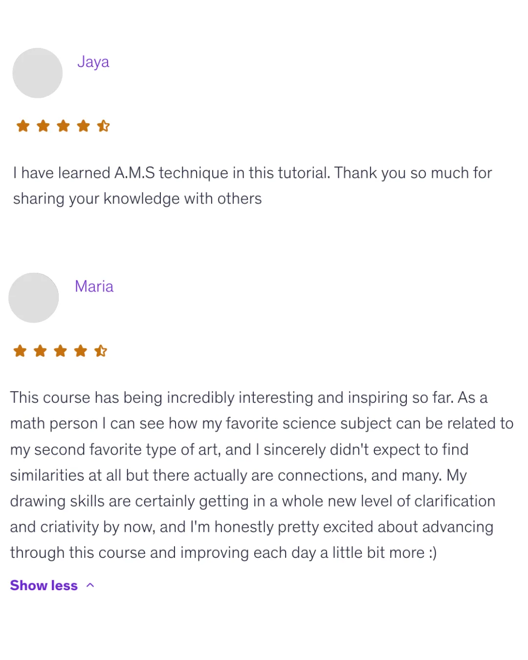 Participant review screenshot 2