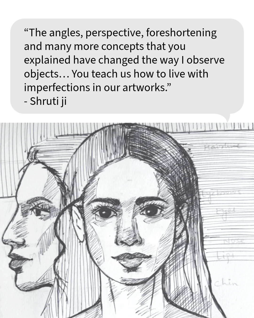 Sketching learner note from Shruti ji