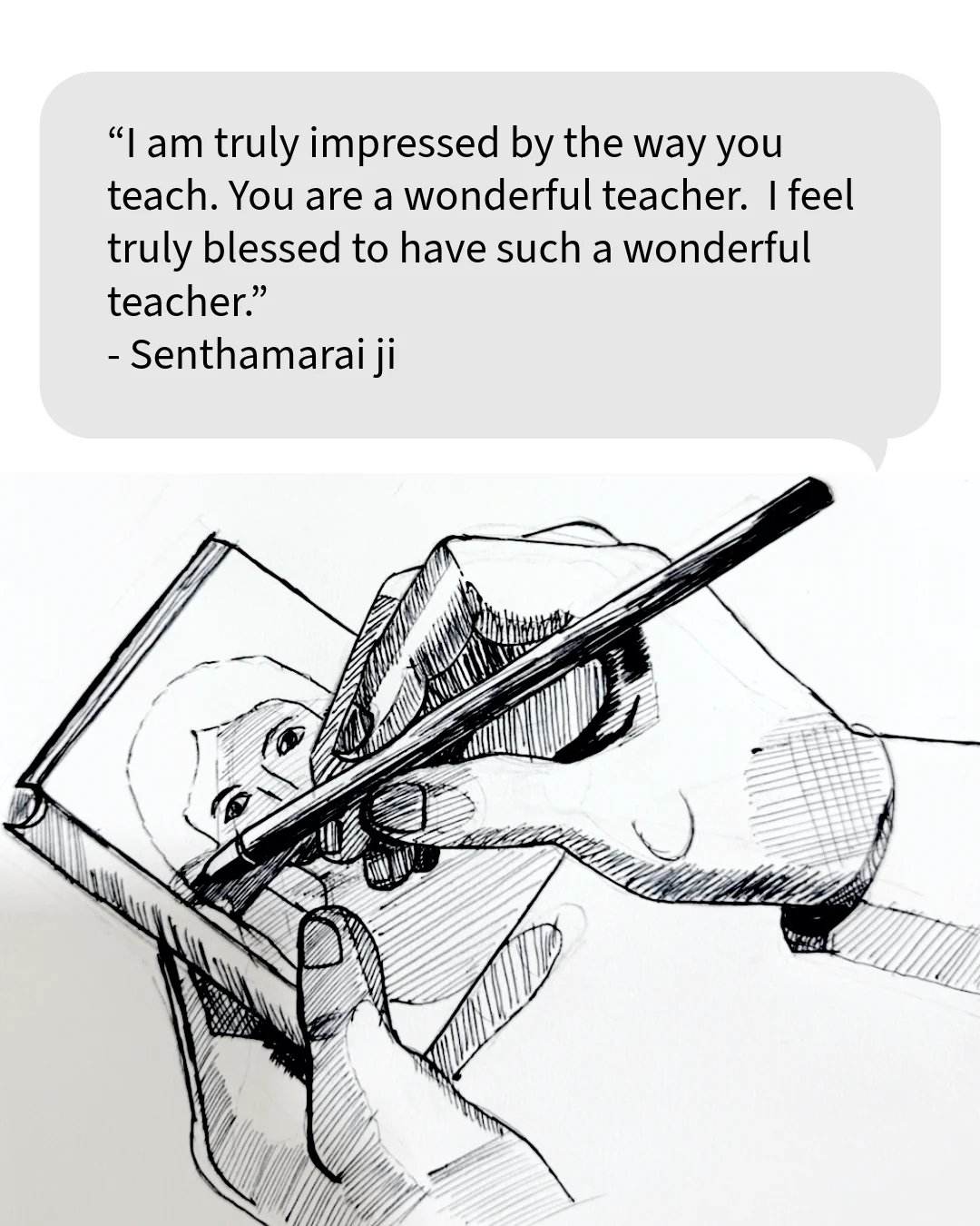 Sketching learner note from Senthamarai ji