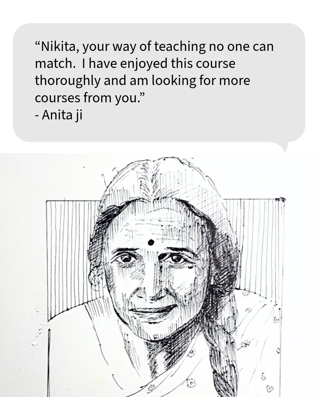 Sketching learner note from Anita ji