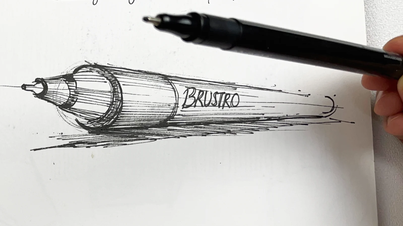 Ball pen study of everyday objects in progress