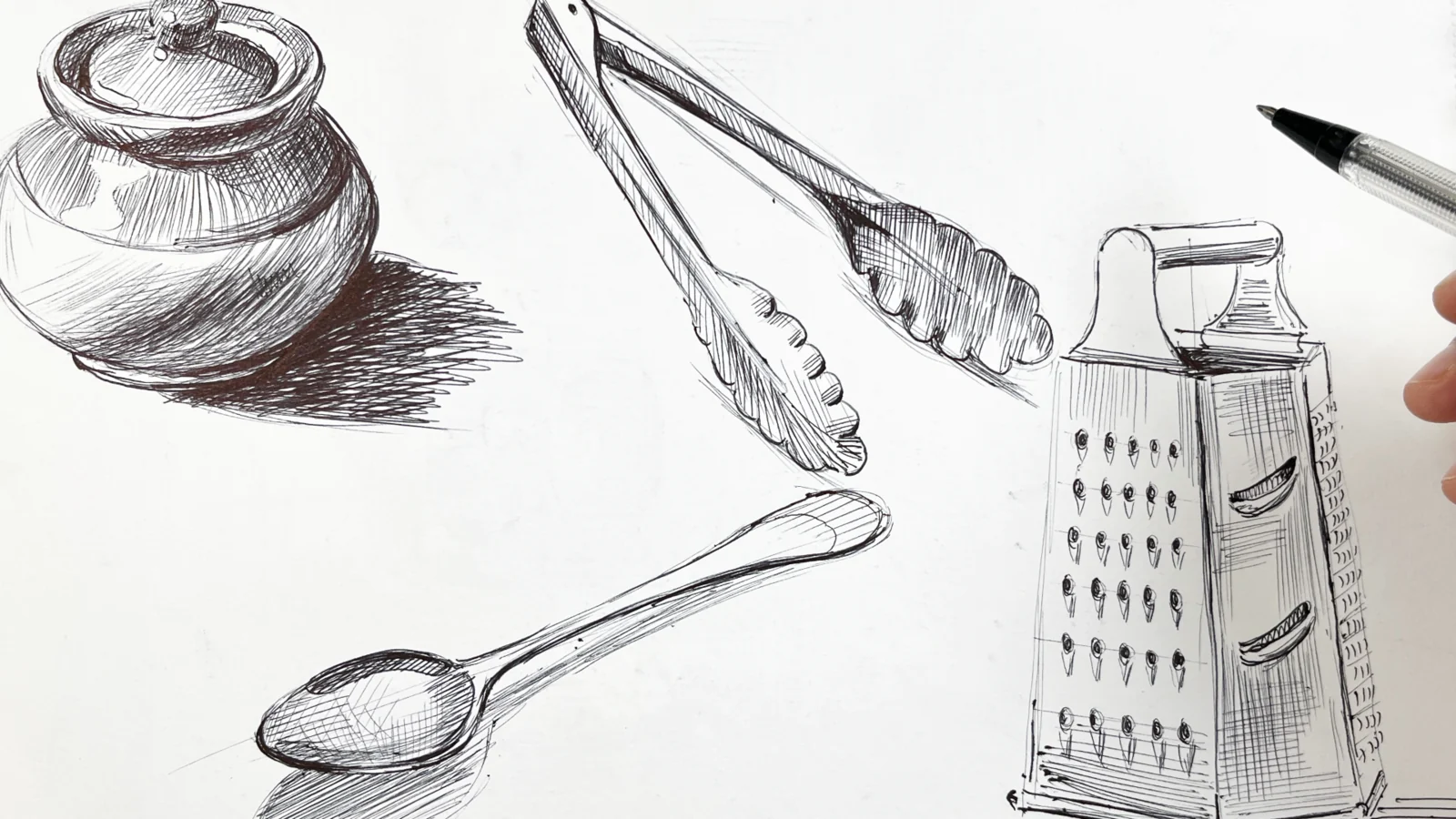 Ball pen value and hatching study