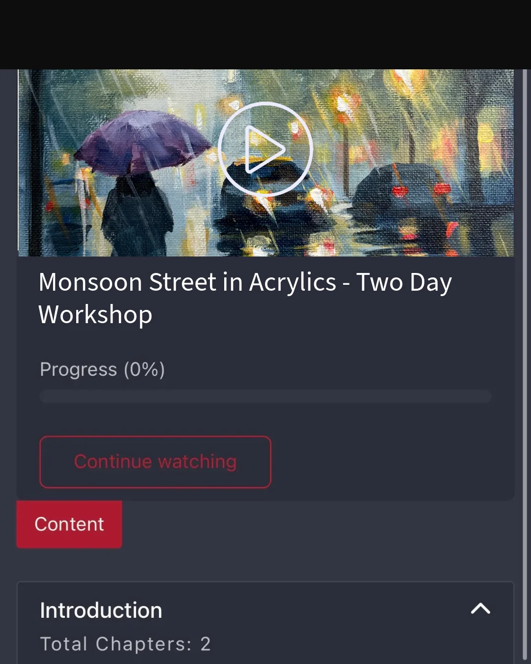 Monsoon Street in Acrylics - Two Day Workshop dashboard