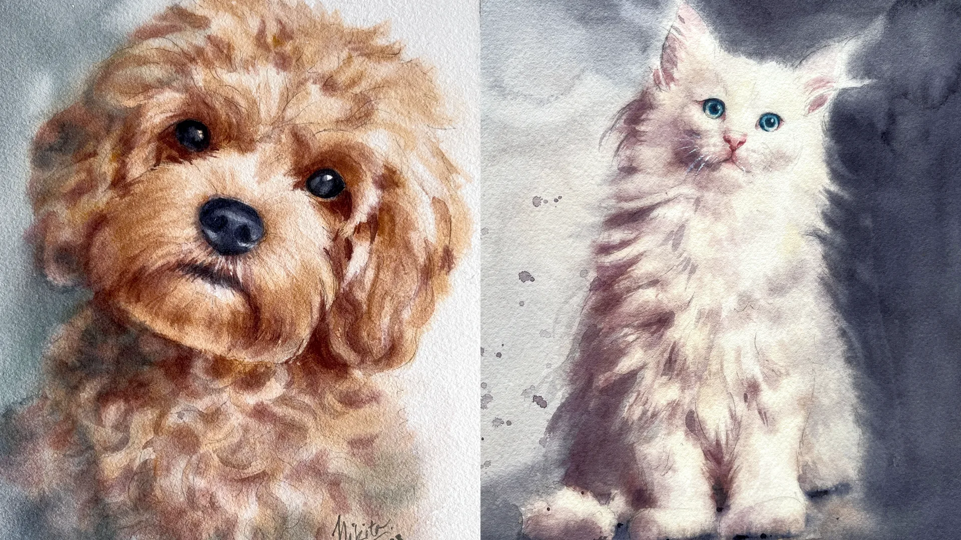 Pet Portraits in Watercolour hero image