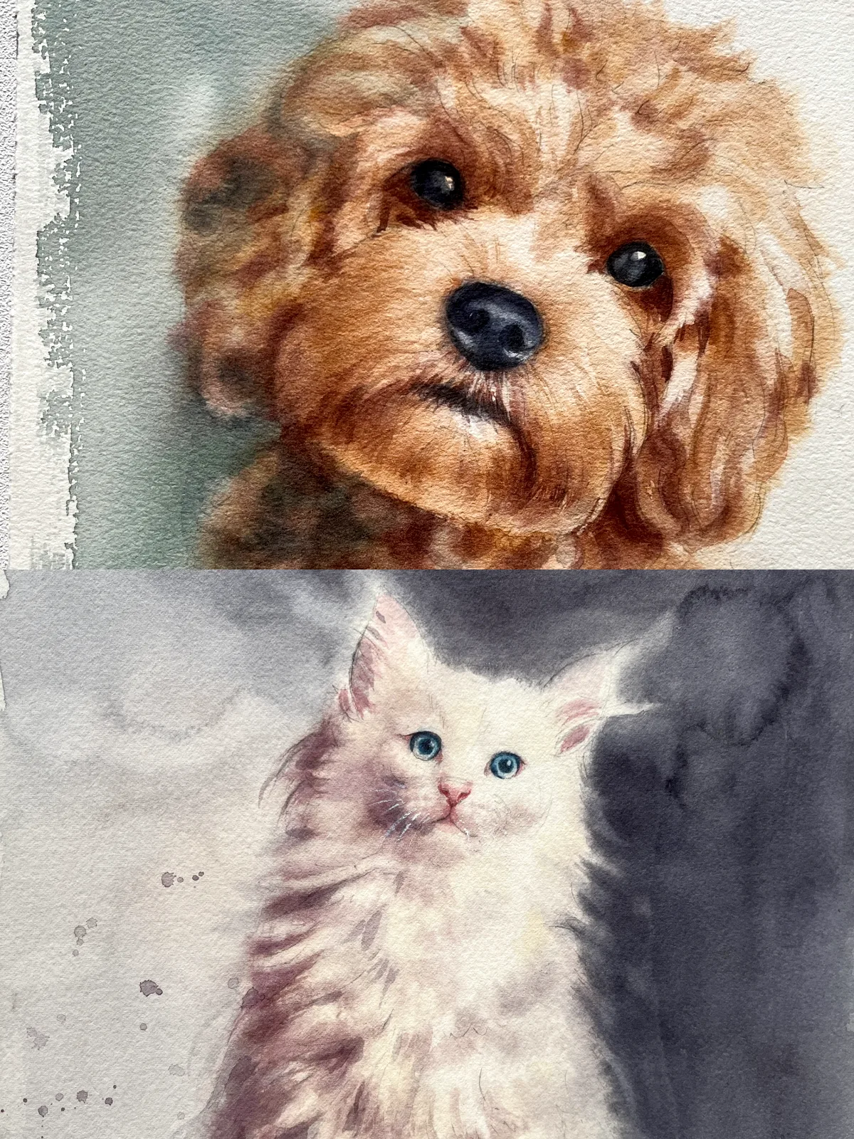Pet Portraits in Watercolor