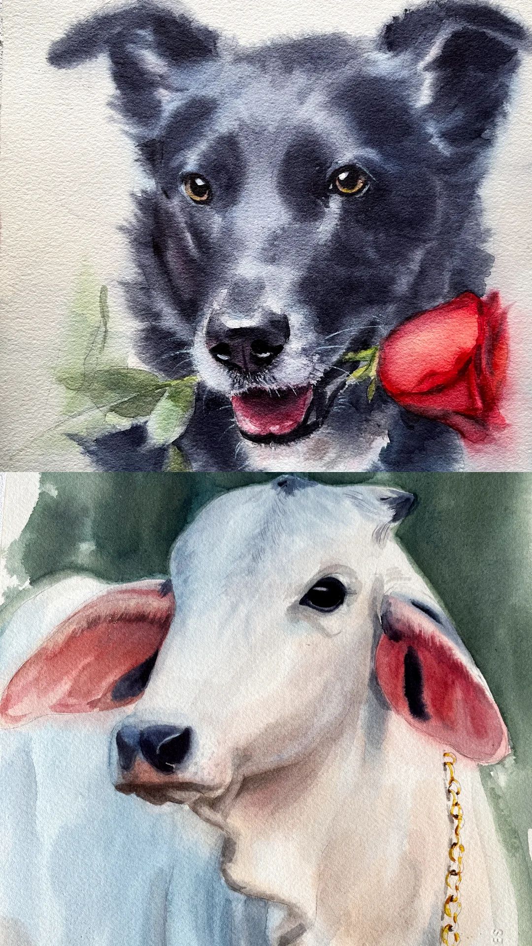 Eyes, fur texture, and finished portrait preview