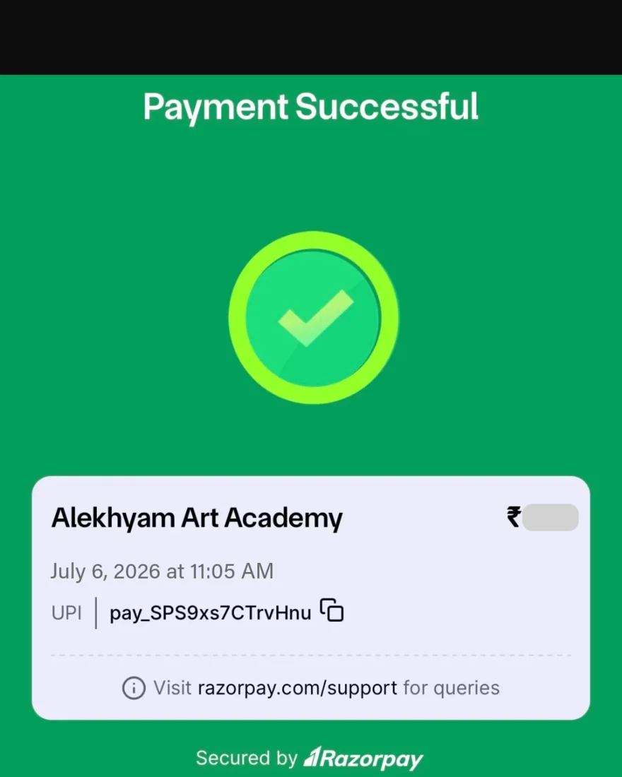 Payment confirmation after booking your seat