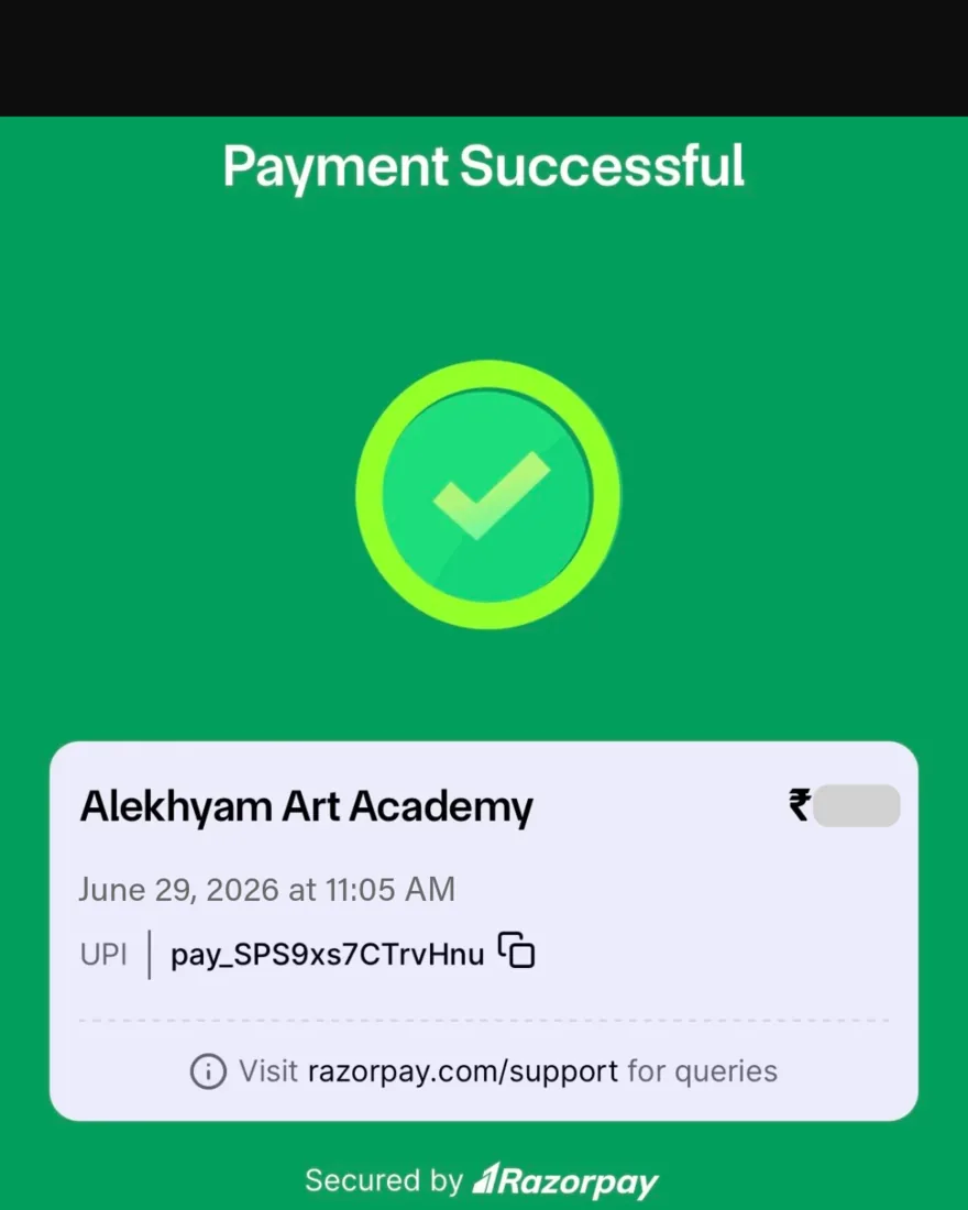 Payment confirmation after booking your seat