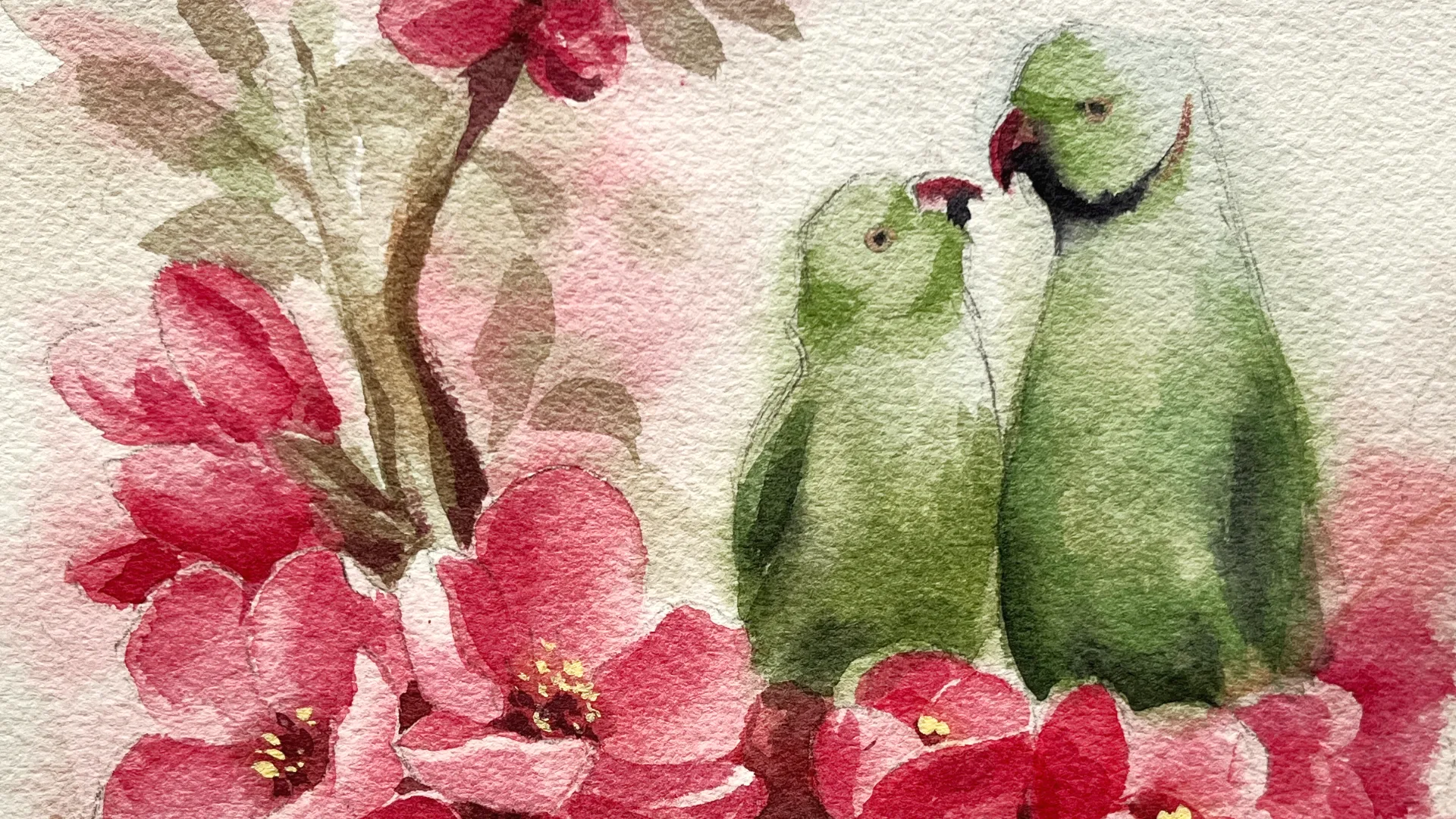 Finished floral watercolour artwork