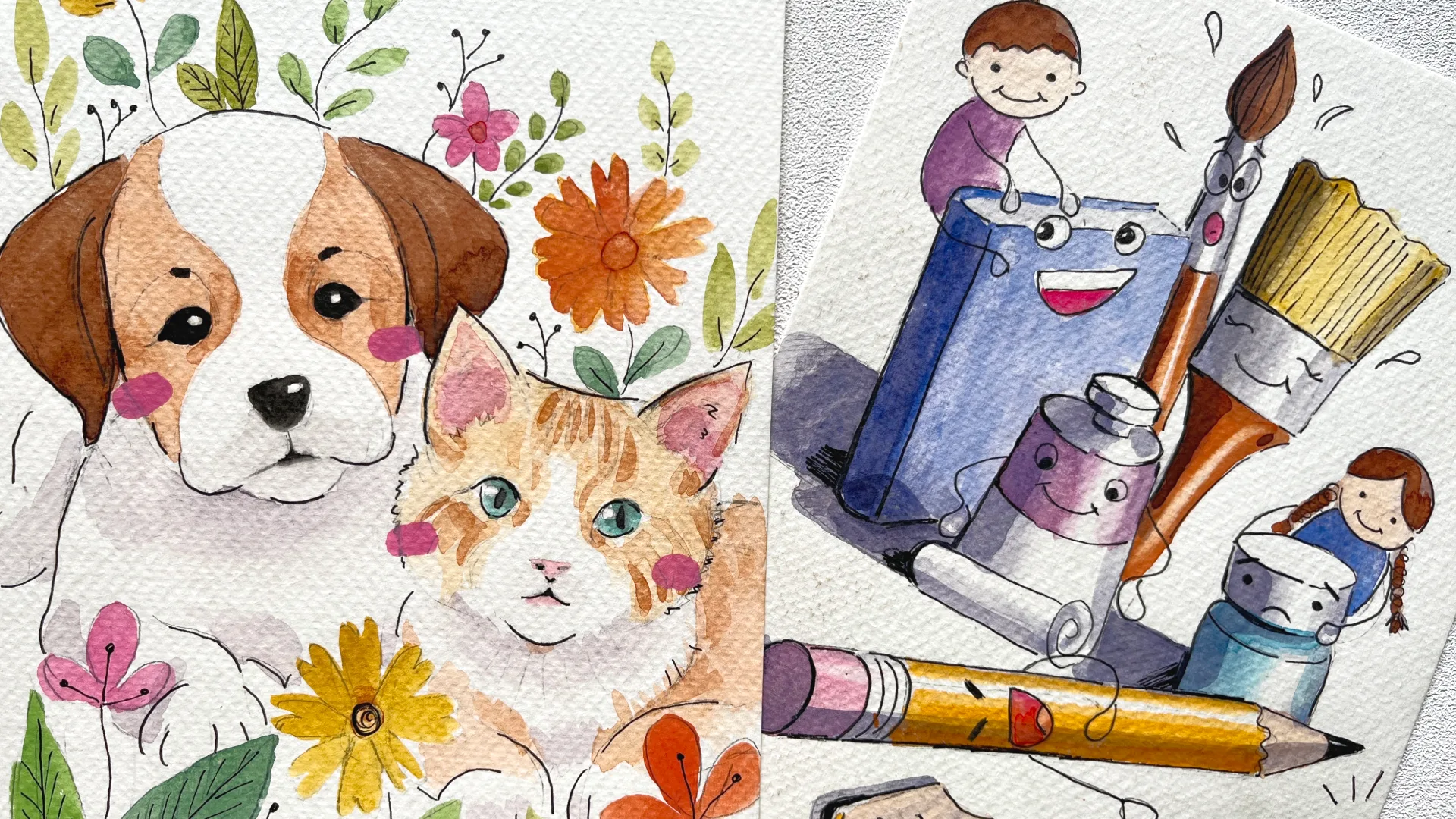 Preview of Watercolours Made Easy! For Kids course artwork