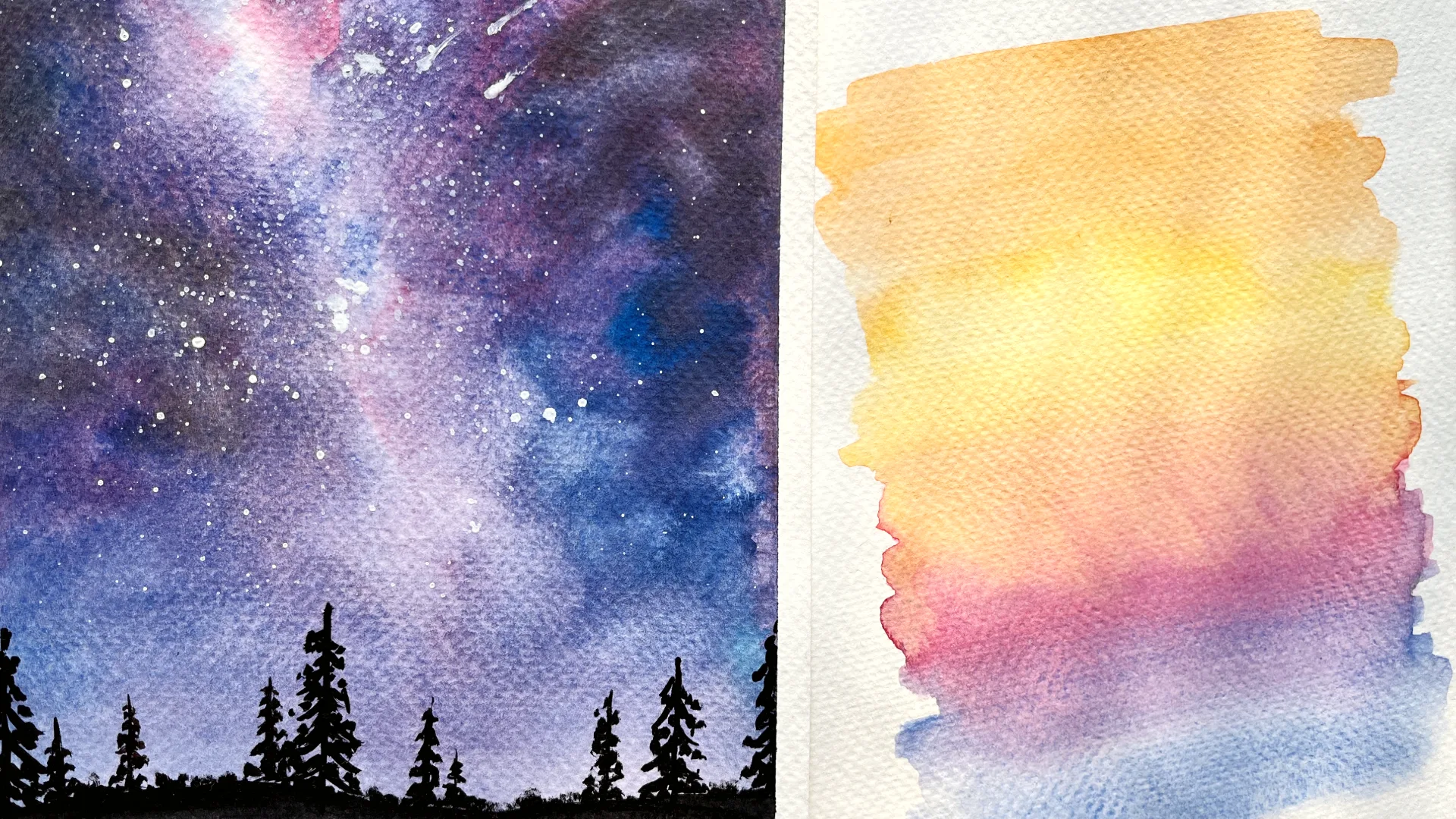 Watercolour artwork closing the kids course journey