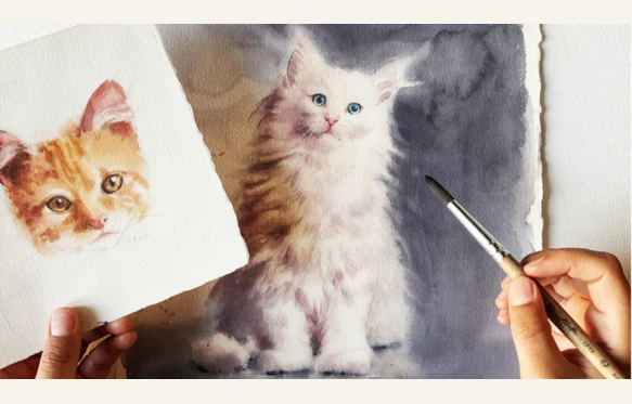 Pet Portraits in Watercolour
